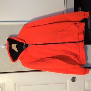 Men's Bold Orange Hooded Jacket